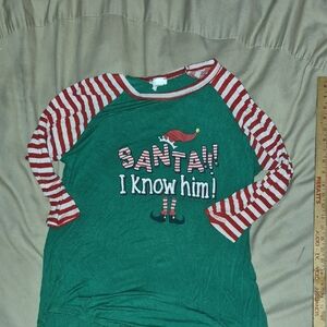 Green and Red Kids Christmas Shirt